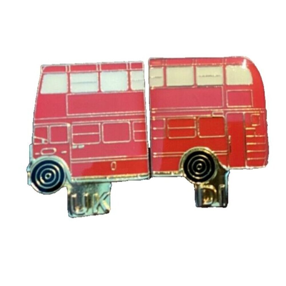 UK Double Decker Bus Destination Imagination Trading Pin Set HTF